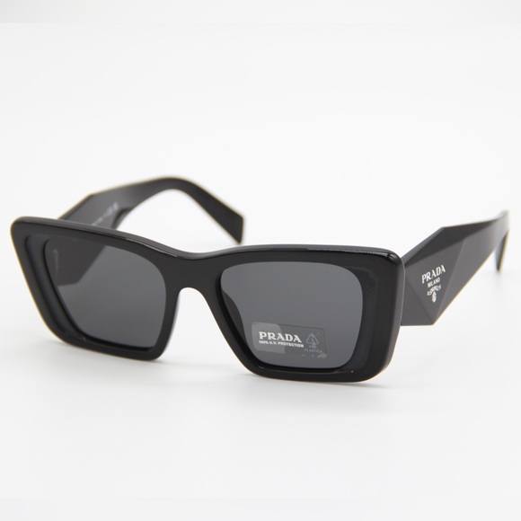 NEW PRADA CAT EYE SUNGLASSES PR08YS 1AB5S0 NEW EYEWEAR PRADA SPR 08Y BLACK - Picture 1 of 12